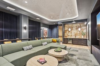 Private movie theater with comfy sitting